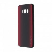 Husa pentru Samsung Galaxy S8 PLUS - Husa Pro Shield Glass Rosu cu Efect Gradient