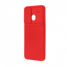 Husa Samsung Galaxy A30 - Silicon Antisoc cu Protectie Glisanta Pentru Camera - Rosu