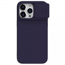 Husa Silicon NillkinCamShield Silky pentru Iphone 15 Pro Max dark purple