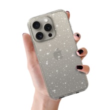 Crystal Glitter Case for Iphone 16 Pro Silver
