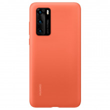 Husa Originala pentru Huawei P40 - Silicone Protective Husa (51993725) ORANGE