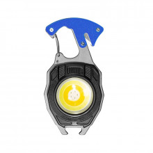 Mini flashlight LED keychain W5147 Type C with 2 screwdriver bits blue