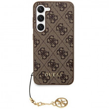 Original Husa GUESS - hardcase 4G Charms Collection GUHCS24MGF4GBR pentru Samsung Galaxy S24 Plus Brown