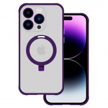 Tel Protect Magical Magsafe Stand Case for Iphone 15 Pro purple