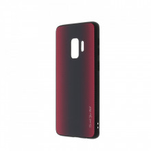 Husa pentru Samsung Galaxy S9 - Husa Pro Shield Glass Rosu cu Efect Gradient