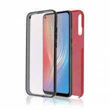 Husa Samsung Galaxy A10 - 360 Fully cu Spate din Policarbonat si Folie din Silicon - Red