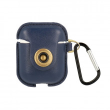 Leather Husa pentru Airpods - Navy
