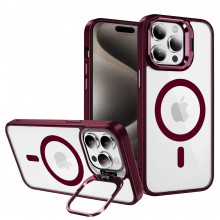 Tel Protect Kickstand Magsafe Case for Iphone 14 Pro burgundy