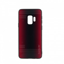 Husa pentru Samsung Galaxy S9 - Husa Pro Shield Glass Rosu cu Efect Gradient