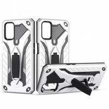 Husa Samsung Galaxy S20 - Military Defender Antisoc cu Suport Wide - Silver