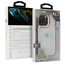 Liavec Transparent TPU Case for Iphone 15 Plus gold