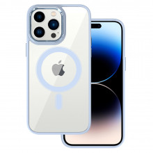 Tel Protect Magnetic Clear Case for Iphone 15 Light blue