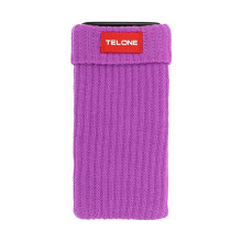 TelOne mobile phone sock with neck strap, plum