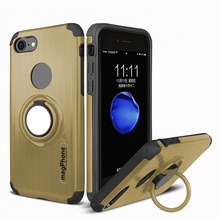 Husa iPhone 7 | 8 | SE (2020) magPhone Antisoc Auriu Cu Inel Rotativ