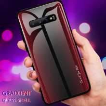 Husa Samsung Galaxy S10e - Husa Pro Shield Glass Rosu cu Efect Gradient