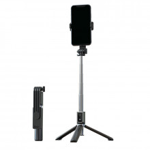 Selfie Stick MINI - with detachable Albastrutooth remote control and tripod - P40S Negru