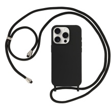 Strap Silicone Case for Iphone 15 Pro design 1 black
