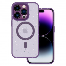 Tel Protect Magnetic Splash Frosted Case for Iphone 15 Pro Max Purple