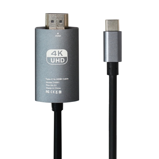 Адаптер Type C на HDMI M 4K 60 Гц серый