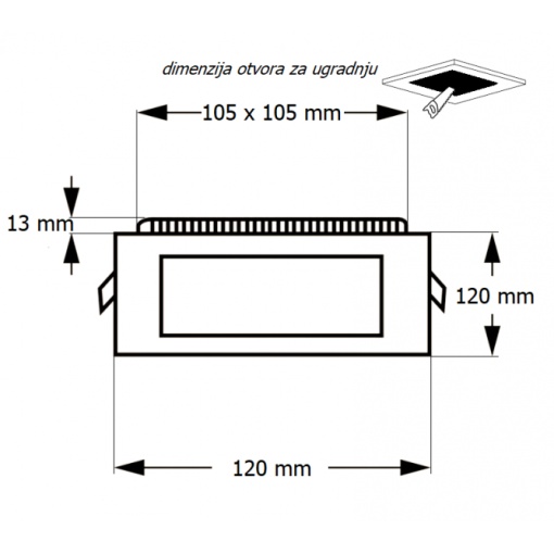 LED PANEL KA-S1 6W 6500K