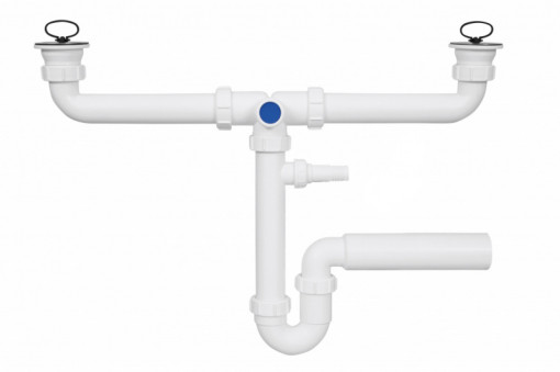 Sifon za sudoperu McALPINE dupli sa priključkom za veš mašinu 6/4" fi 40mm