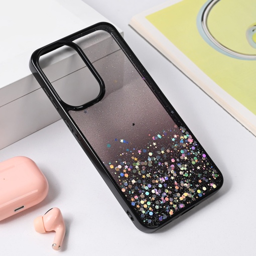 Torbica Frame Glitter za Samsung A566B Galaxy A56 5G crna