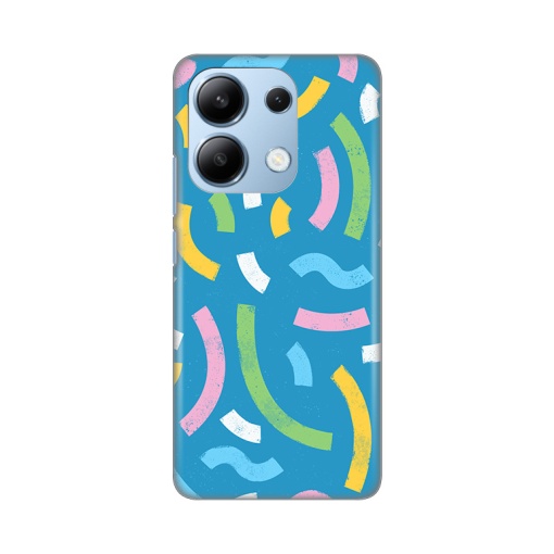 Torbica Silikonska Print za Xiaomi Redmi Note 13 4G (EU) Happy Lines blue
