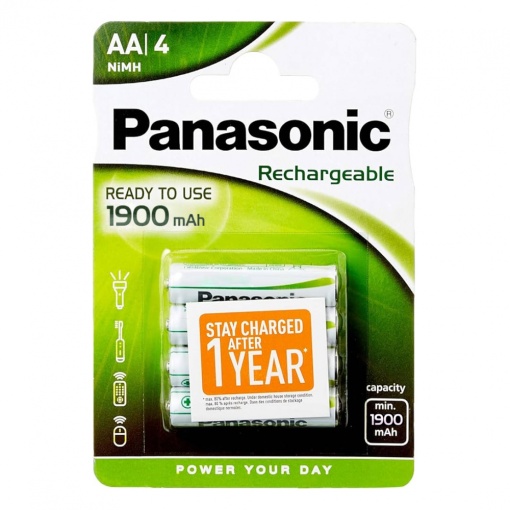Аккумуляторы Panasonic HHR-3MVE/4BP, 1900 мАч, заряжены. Готовы к использованию.