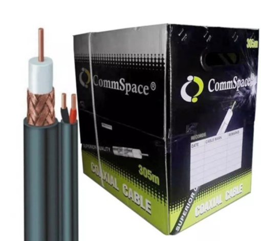 Коаксиальный кабель RG59+2x0,5мм E1