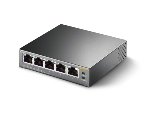 Коммутатор TP-LINK TL-SG1005P Gigabit/5x RJ45/10/100/1000 Мбит/с/4x PoE+/56 Вт PoE/металлический корпус