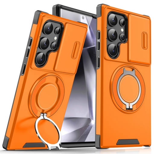 Чехол-подставка CamShield Ring для Samsung S928B Galaxy S24 Ultra Orange