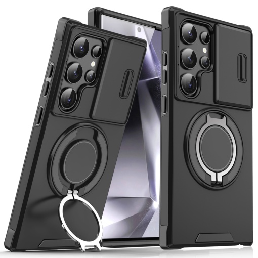 Чехол-подставка CamShield Ring для Samsung S928B Galaxy S24 Ultra, черный