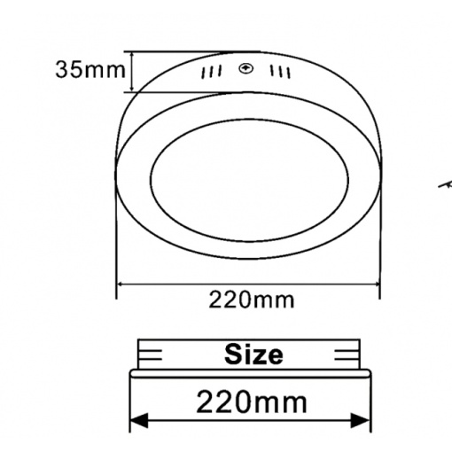 LED PANEL KA-C5 18W 4000K CRNI