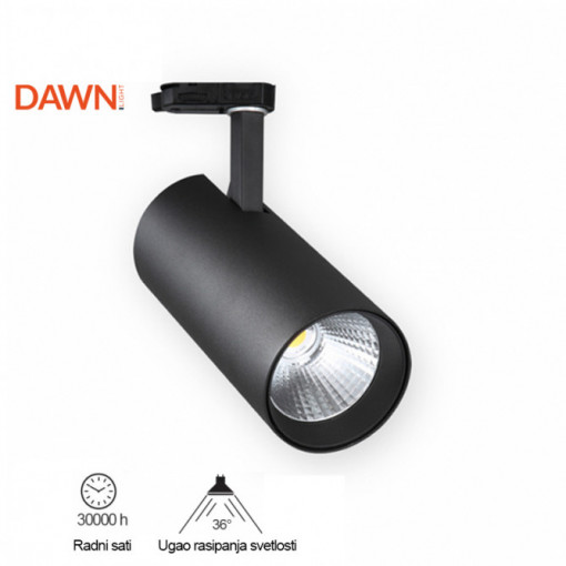 LED REF SINSKI JM-4070 30W 4000K 36° CRNI TROFAZNI