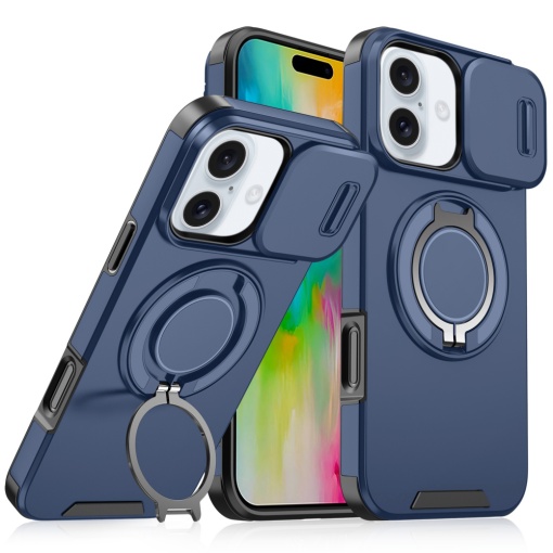 Torbica CamShield Ring stand za iPhone 16 Plus 6.7 plava