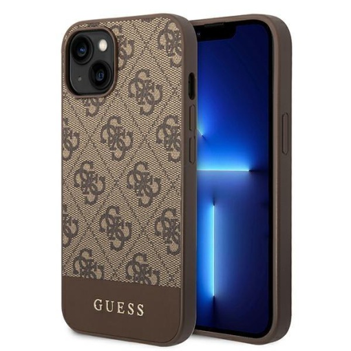 Torbica Guess Hc PC/TPU 4G Bottom Stripe za iPhone 14 6.1 braon (GUHCP14SG4GLBR)