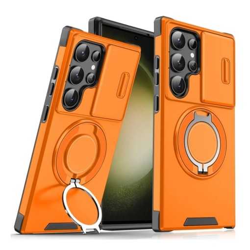 Чехол-подставка CamShield Ring для Samsung S918B Galaxy S23 Ultra Orange