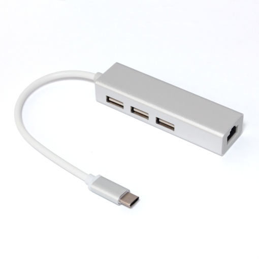 Adapter Type C na 3 USB 2.0 RJ45 JWD-TC18