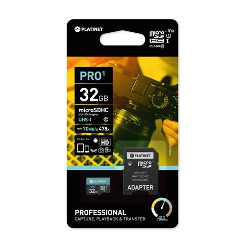 MSD Platinet PMMSD32UI 32GB 70 Mb/s+adapter