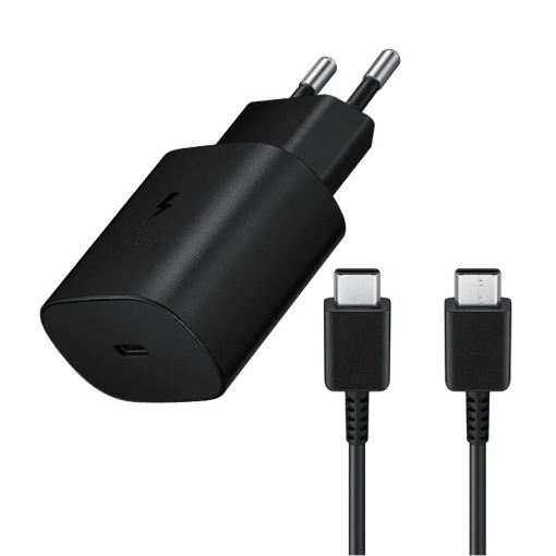 Samsung kucni punjac PD 3A 25W Type C sa kablom crni (EP-TA800-XBE)