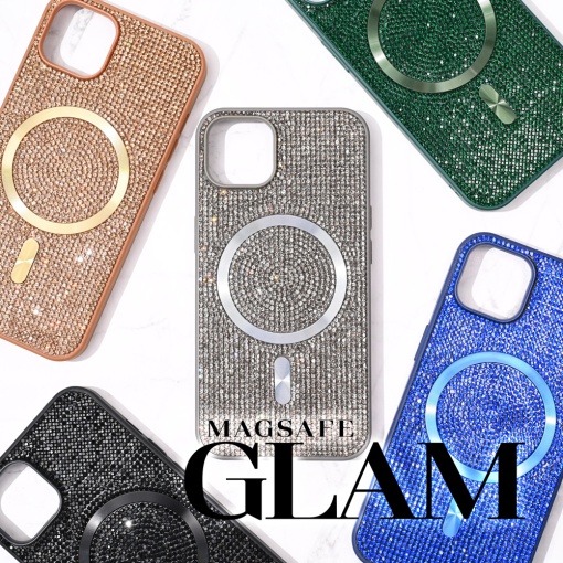 Torbica Magsafe Glam za iPhone 16 Plus 6.7 srebrna