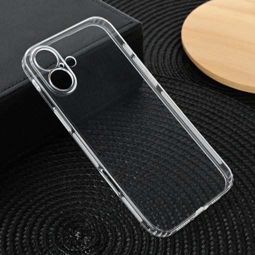 Torbica silikonska Ultra Thin with pluggy za iPhone 16 Plus 6.7 transparent
