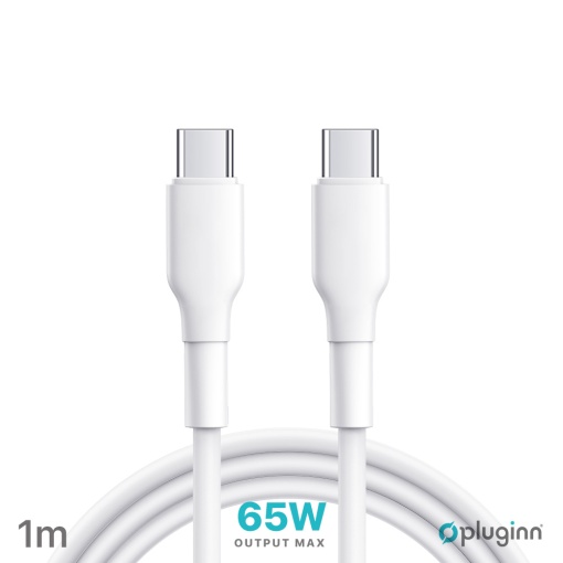 Data Kabl Pluginn PI-PD 65W Type C na Type C beli 1m