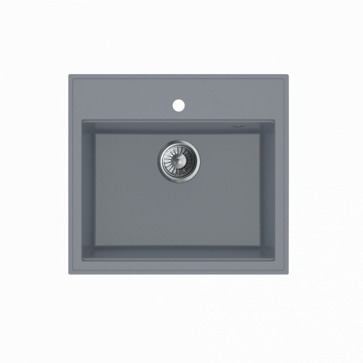 Granitna sudopera MILO RETTO 56x51 Diamond grey sa sifonom