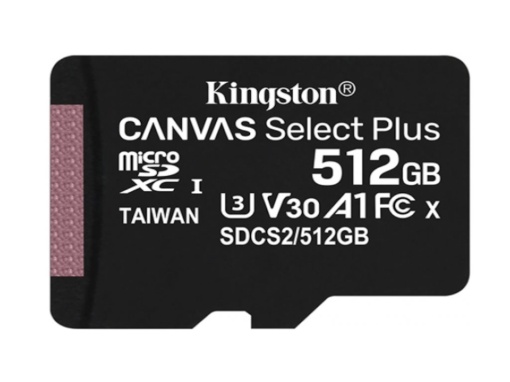 Memorije kartice KINGSTON SDCS2/512GB/microSD/512GB/Class U1/100MB/s-85MB/s+adapter
