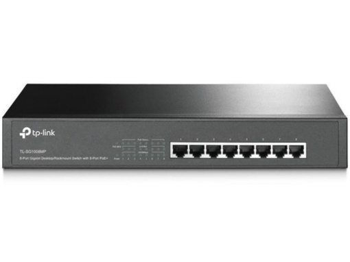 Коммутатор TP-LINK TL-SG1008MP Gigabit/8x RJ45/10/100/1000 Мбит/с/8x PoE+/металлический корпус для монтажа в стойку