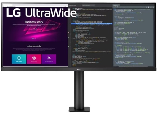 Монитор LG ERGO 34WN780P-B 34&quot;/IPS,21:9/75 Гц/5 мс GtG/HDMIx2,DP,USB/Freesync/VESA/pivot,Visina - Img 1