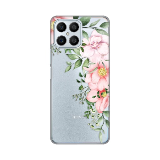 Torbica Silikonska Print Skin za Honor X8 Gentle Rose Pattern