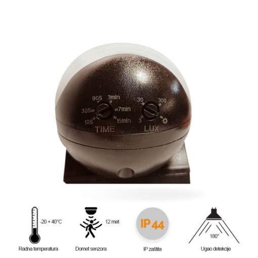НЕЗАВИСИМЫЙ ОТ ДАТЧИКА ST11 180° IP44 ЧЕРНЫЙ