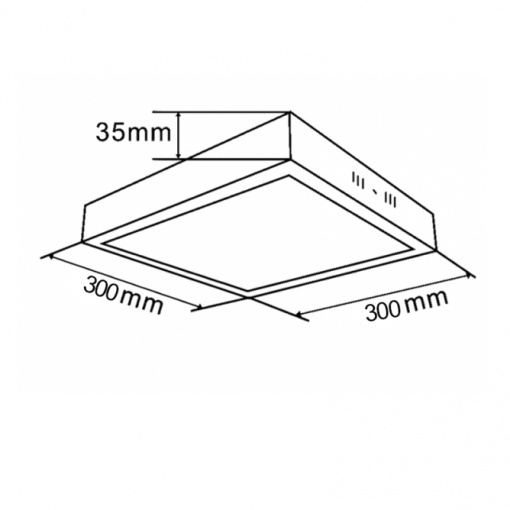 LED PANEL KA-S5 24W 4000K CRNI